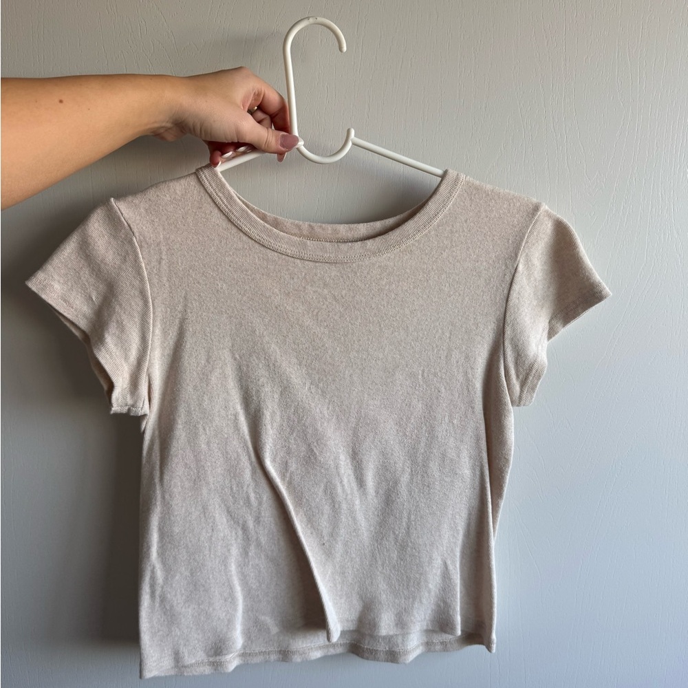 Beige brandy melville T shirt